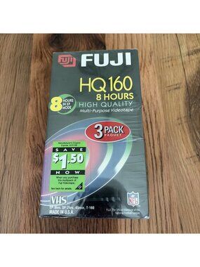 Fuji High Quality 8-hour T-160 VHS Lot Of 3 New Factory Sealed - Fast Shipping